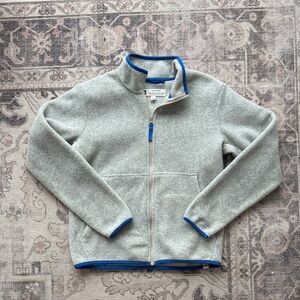 Gray MEC Zip-Up Fleece with Blue Trim